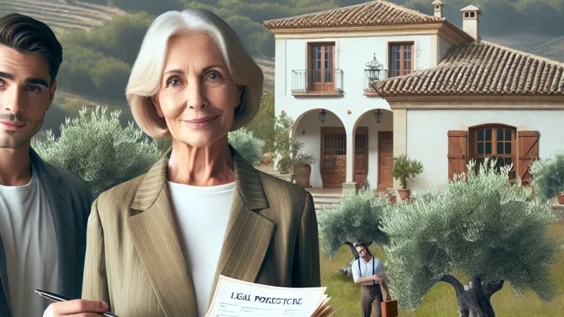 Carlota, viuda de Álvaro, ha recibido su derecho a la legítima y usufructo de Vidal, correspondiente a la herencia de su difunto esposo, concretado en la finca 'Los Olivares', siendo Lucas, nieto de Carlota, el nudo propietario de la misma.