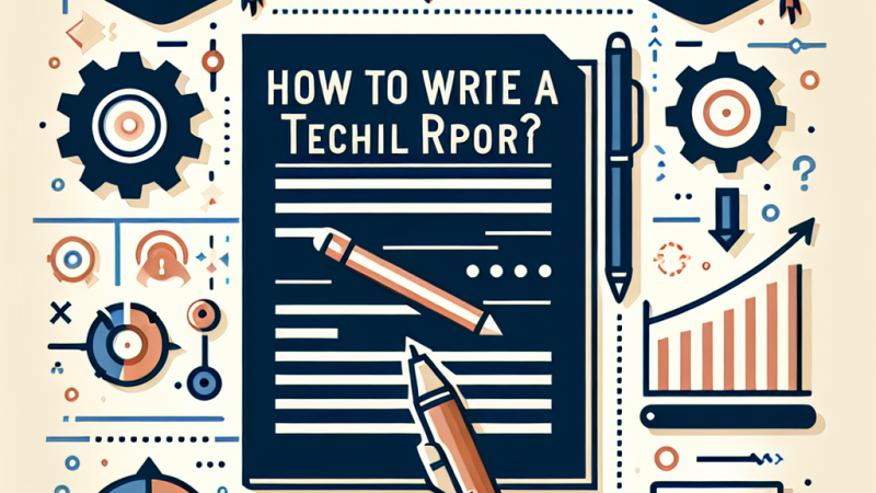 ¿Cómo escribir un informe técnico?