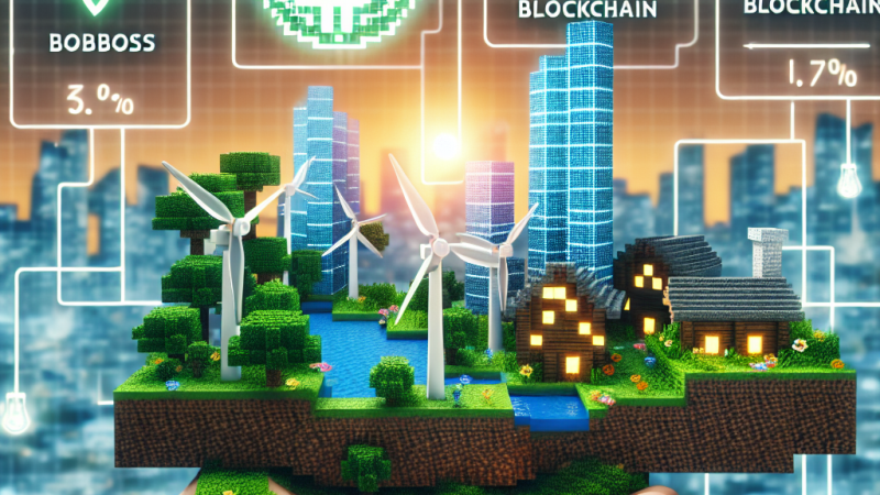 Comparación de fuentes energéticas como la biomasa, el blockchain y las turbinas eólicas en una ciudad ecológica en Minecraft