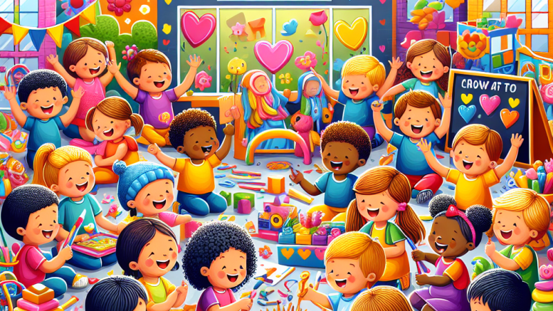 Descripción de la vida de los niños de 1 a 5 años en una escuela: Juego, aprendizaje y crecimiento