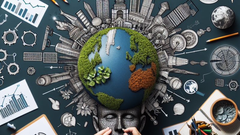 Descripción de las características del mundo actual desde diversas perspectivas: economía social y democrática, política, cultural, espacial y medioambiental