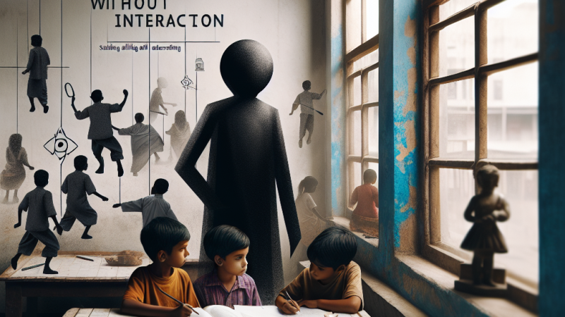 En una documentación de un trabajo infantil, ¿qué significa acompañar sin interacción?