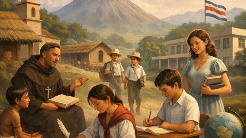 Evolución histórica de la educación en Costa Rica desde la colonia al siglo XX