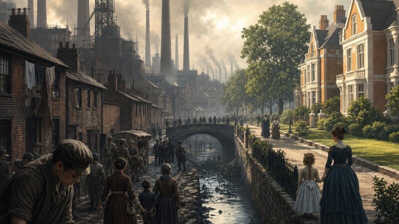 La Revolución Industrial y el surgimiento de los suburbios