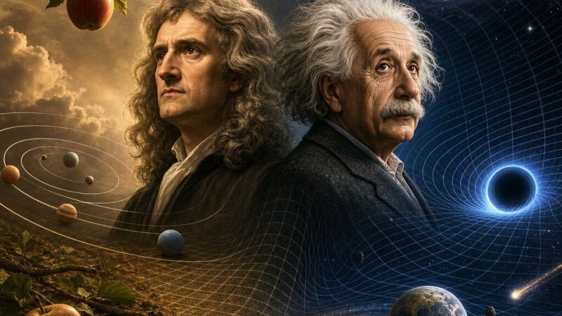 Newton y Einstein: dos visiones clave del universo