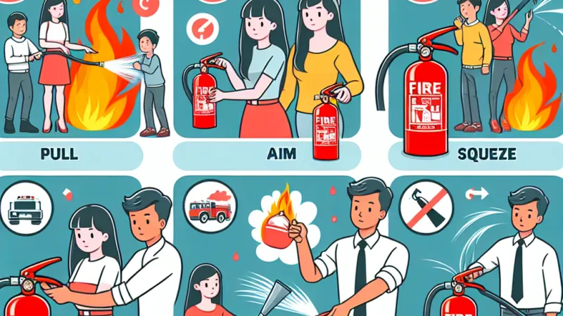 Pasos a seguir para extinguir un fuego según el tipo de extintor utilizado