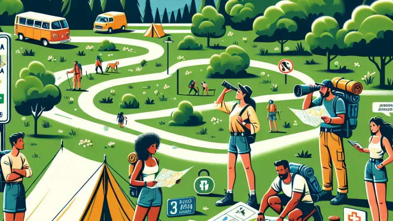 Planificación de una acampada de tres días: Horarios de actividades