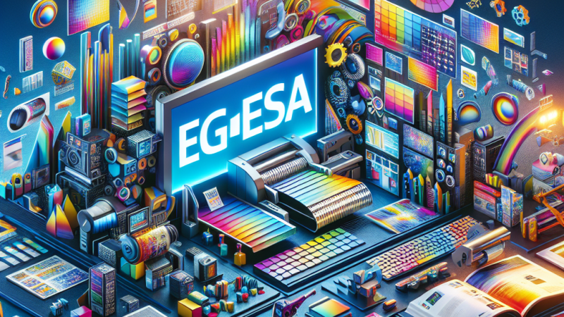 Resumen de la empresa EGESA, especializada en Artes Gráficas: Preimpresión y verificación de trabajos