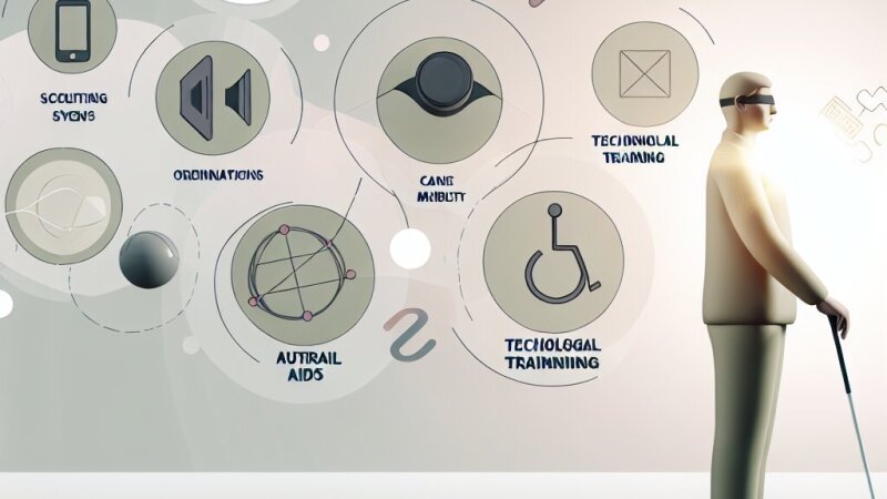 Técnicas de orientación y movilidad para pacientes con ceguera
