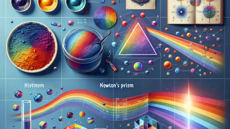Teoría del color: pigmentos, mezcla aditiva y prisma de Newton.