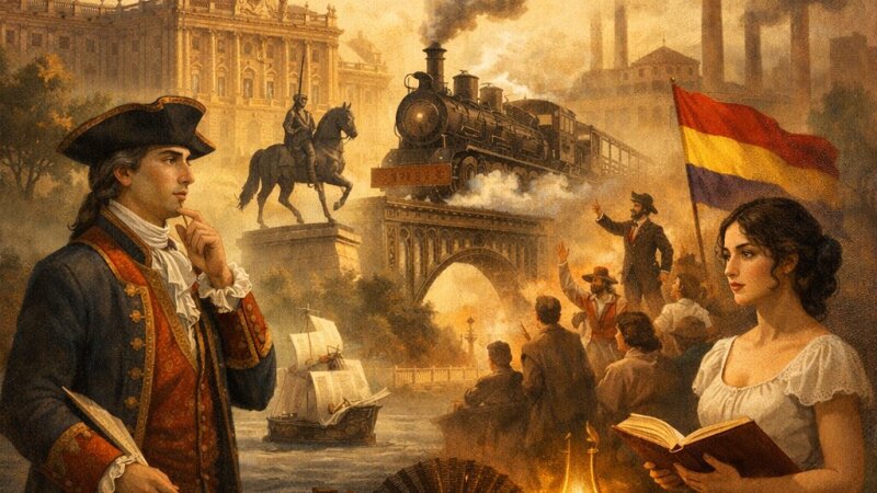Transformaciones clave en la historia de España durante los siglos XVIII y XIX