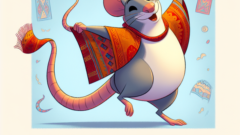 Una rata bailando: video de animación